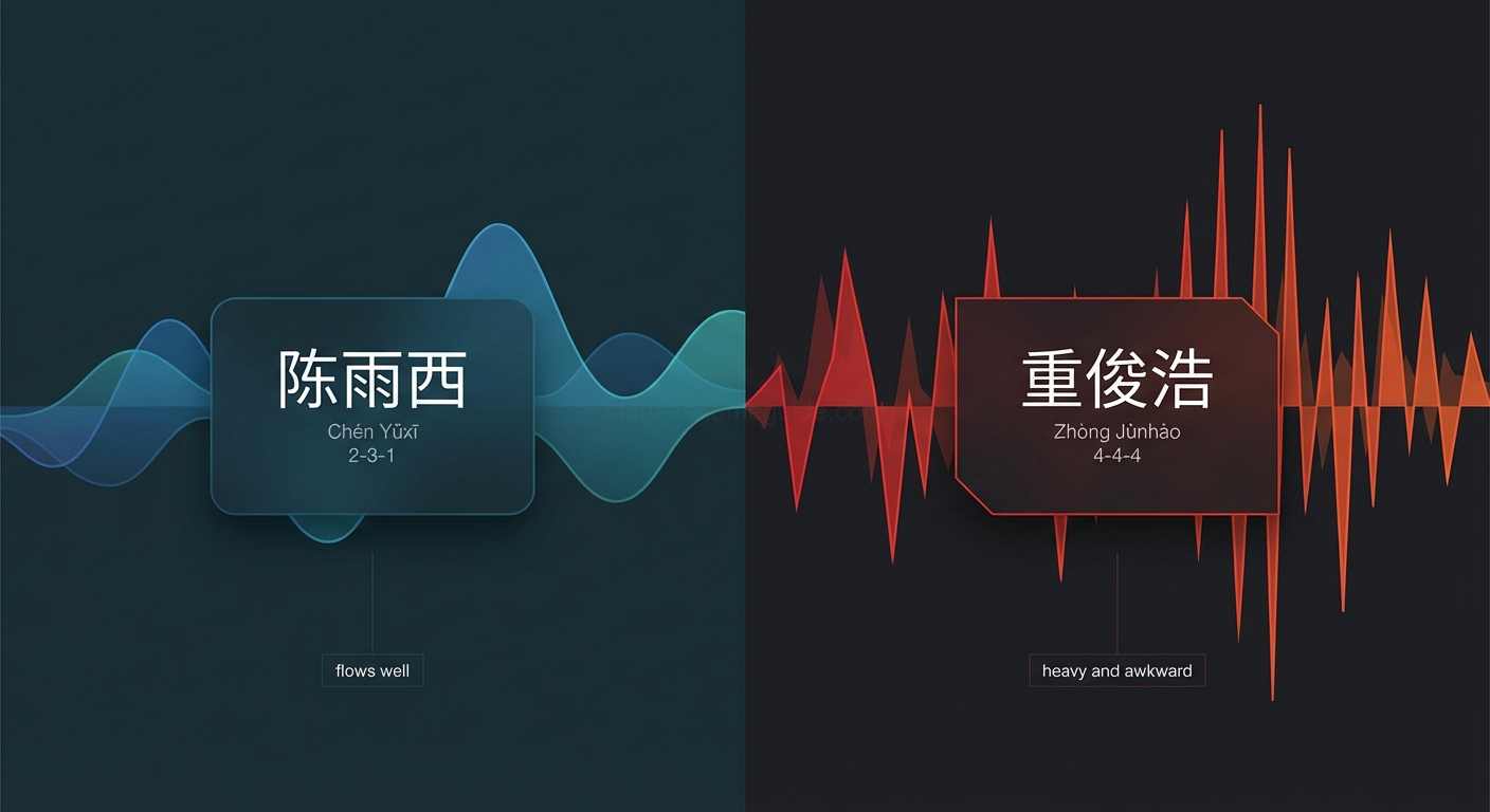 When Your Name Sounds Wrong: Tone, Rhythm, and Ping-Ze in Chinese Names