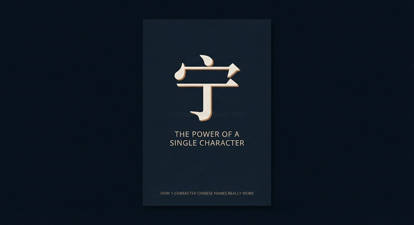 The Power of a Single Character: How 1-Character Chinese Names Really Work