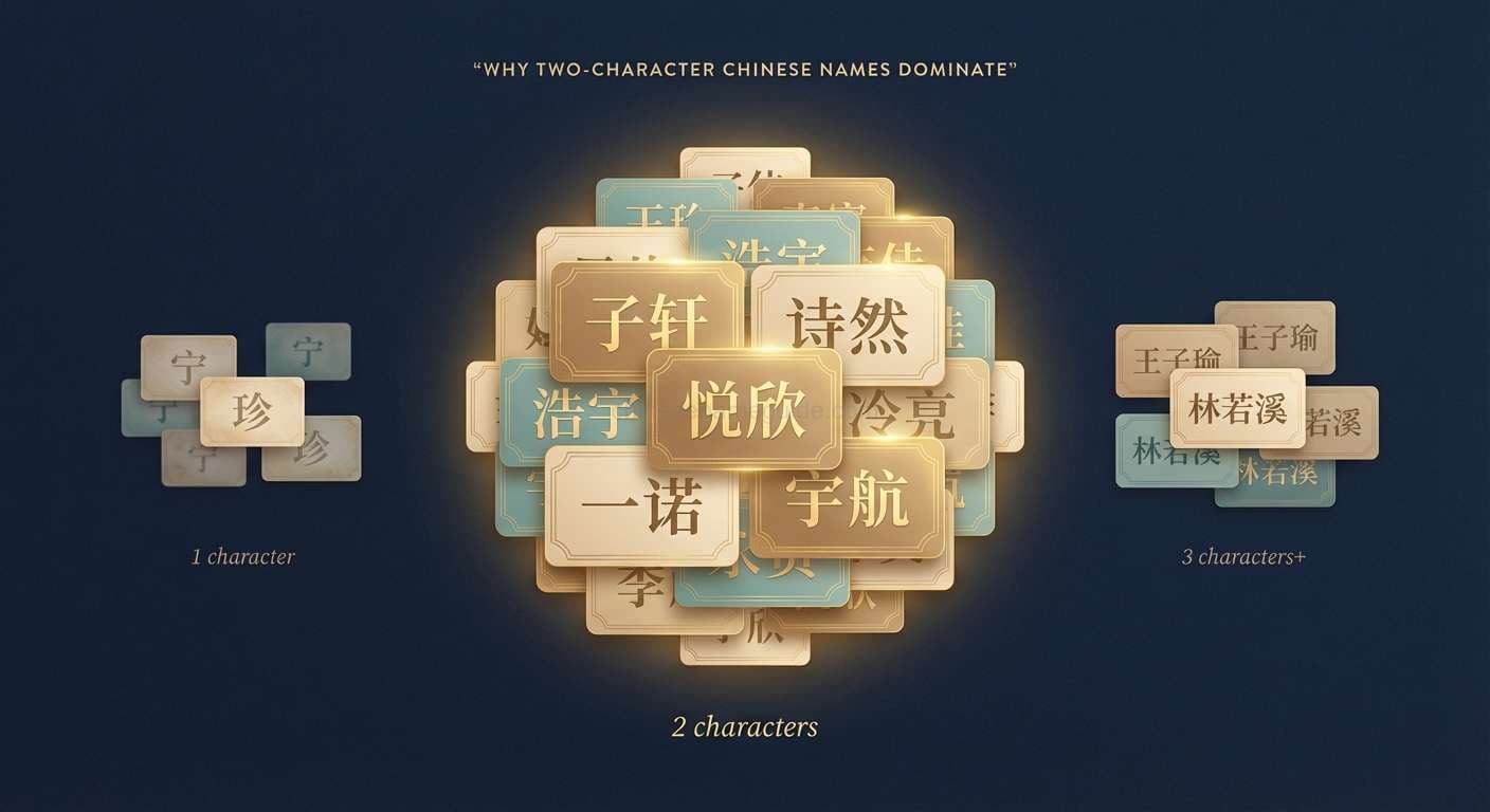 Why Two-Character Chinese Names Dominate (And What They Actually Do)