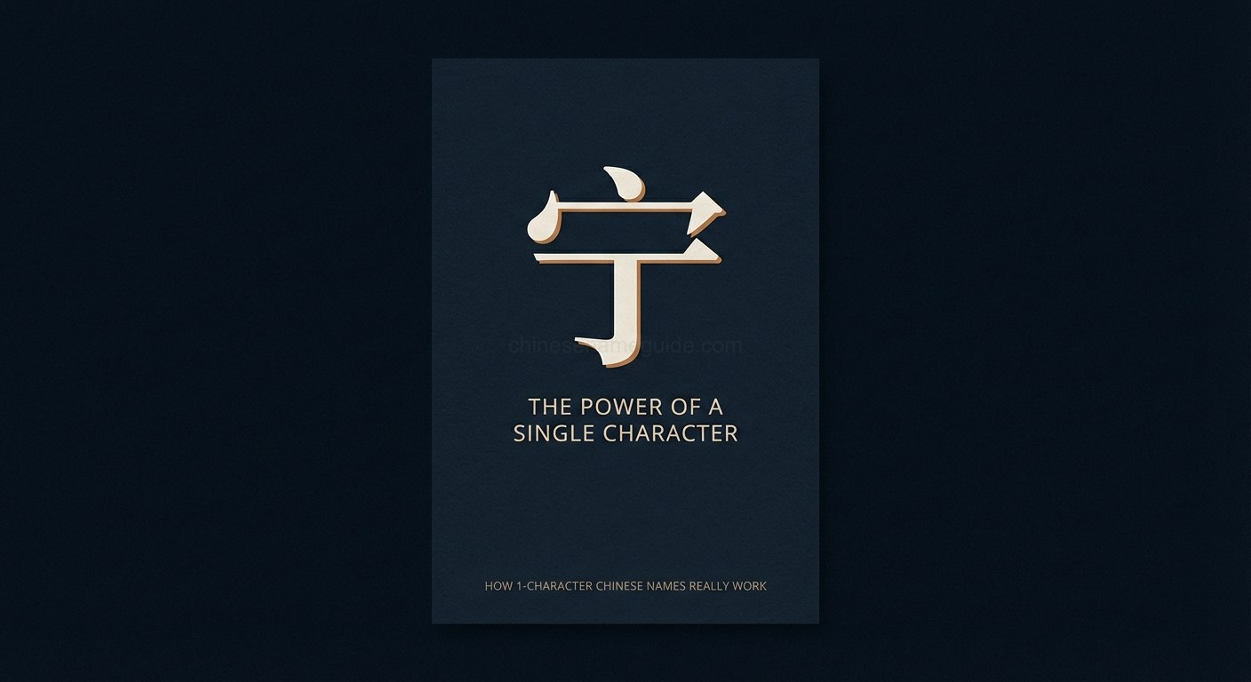 The Power of a Single Character: How 1-Character Chinese Names Really Work