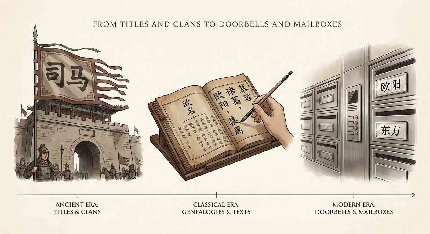 Three scenes from left to right